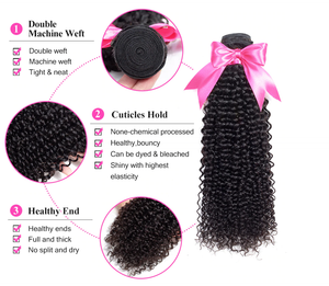 Mongolian Remy Kinky Curly Hair Weave Bundles