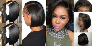 Human Brazilian Hair Bob Lace Front Wigs 8" - 16"