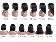 Load image into Gallery viewer, Human Brazilian Hair Bob Lace Front Wigs 8&quot; - 16&quot;