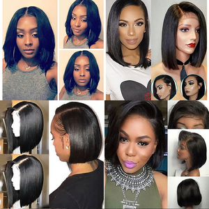 Human Brazilian Hair Bob Lace Front Wigs 8" - 16"